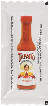 Tapatío front view of 500-count pack showcasing bulk convenience and brand appeal