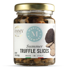 Martha Stewart & Jimmy Tartufi front jar view showing label and truffle authenticity