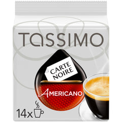 Tassimo box front showing Carte Noire Americano for quick selection