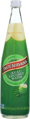 Taste Nirvana front packaging glass bottle showing premium recyclable design and freshness benefit