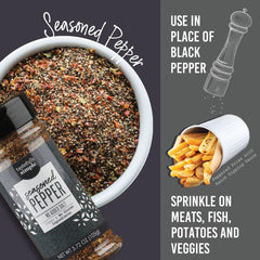 Tastefully Simple sprinkled on roast potatoes adding color and flavor benefit