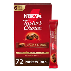NESCAFÉ Taster's Choice front packaging showing box design and convenience