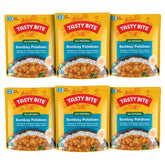 TASTY BITE front packaging showing Bombay Potatoes for quick meals