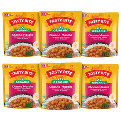 TASTY BITE front packaging showing organic channa masala and brand