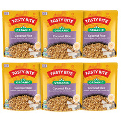 TASTY BITE front packaging showing organic coconut rice and benefits