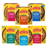 TASTY BITE front packaging showing six-bowl variety pack and convenience benefit