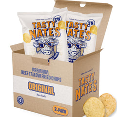 TASTY NATES front pack showing logo and sea salt flavor for quick identification