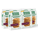 Tate's Bake Shop front packaging showing gluten free oatmeal raisin cookies with inviting branding