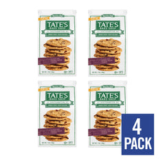 Reclosable tin-tie bag detail on Tate's cookie pack showing easy reseal for longer freshness