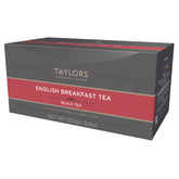 Taylors of Harrogate front packaging showing 100 tea bags and benefits