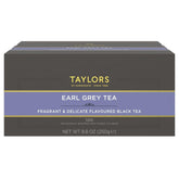 Taylors of Harrogate front packaging showing 100 tea bags and bergamot aroma benefits