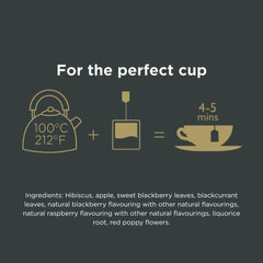 Taylors of Harrogate tea bag close-up highlighting ingredients and aroma