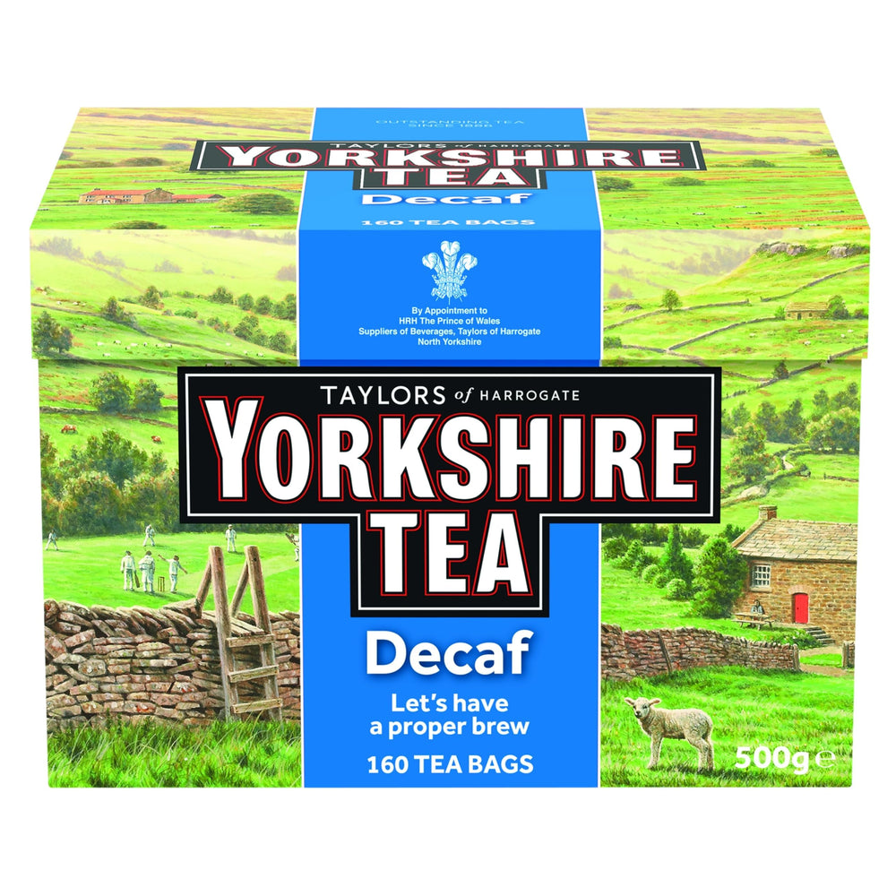 Taylors of Harrogate front packaging showing decaf box and clear benefit
