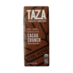 Taza close-up of stone-ground chocolate texture highlighting rustic grit and flavor