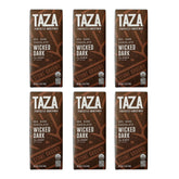Taza Chocolate front packaging showing organic 95% Wicked Dark and gift-ready appeal