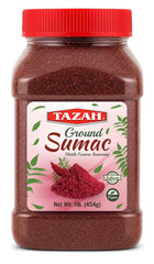 TAZAH front packaging showing 1 lb sumac for pantry convenience