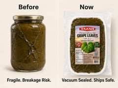 TAZAH leaf edge and stem detail illustrating where to trim for smooth rolls