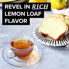 Close-up of vanilla cream detail on TAZO Glazed Lemon Loaf for smooth taste