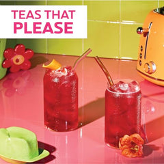 TAZO label close-up highlighting ingredients and preparation, clear mixing guidance