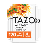TAZO front packaging showing six boxes and product benefits