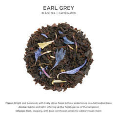 Tea Forte loose leaves with cornflower petals showing rich texture and aroma