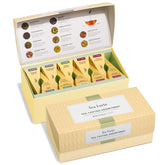 Tea Forte front packaging showing elegant gift box and label benefits presentation