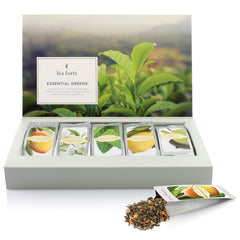 Tea Forte single-steep pouches closeup highlighting pre-measured convenience