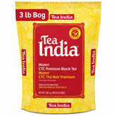 Tea India front packaging showing 3 lb pack and bold branding for pantry convenience
