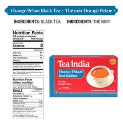 Tea India spread of many teabags highlighting 216-count convenience