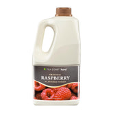 TEA ZONE front label of 64 oz raspberry syrup showing product branding and volume