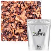 Tealyra front packaging showing Aloha Hawaii blend, clear label and net weight