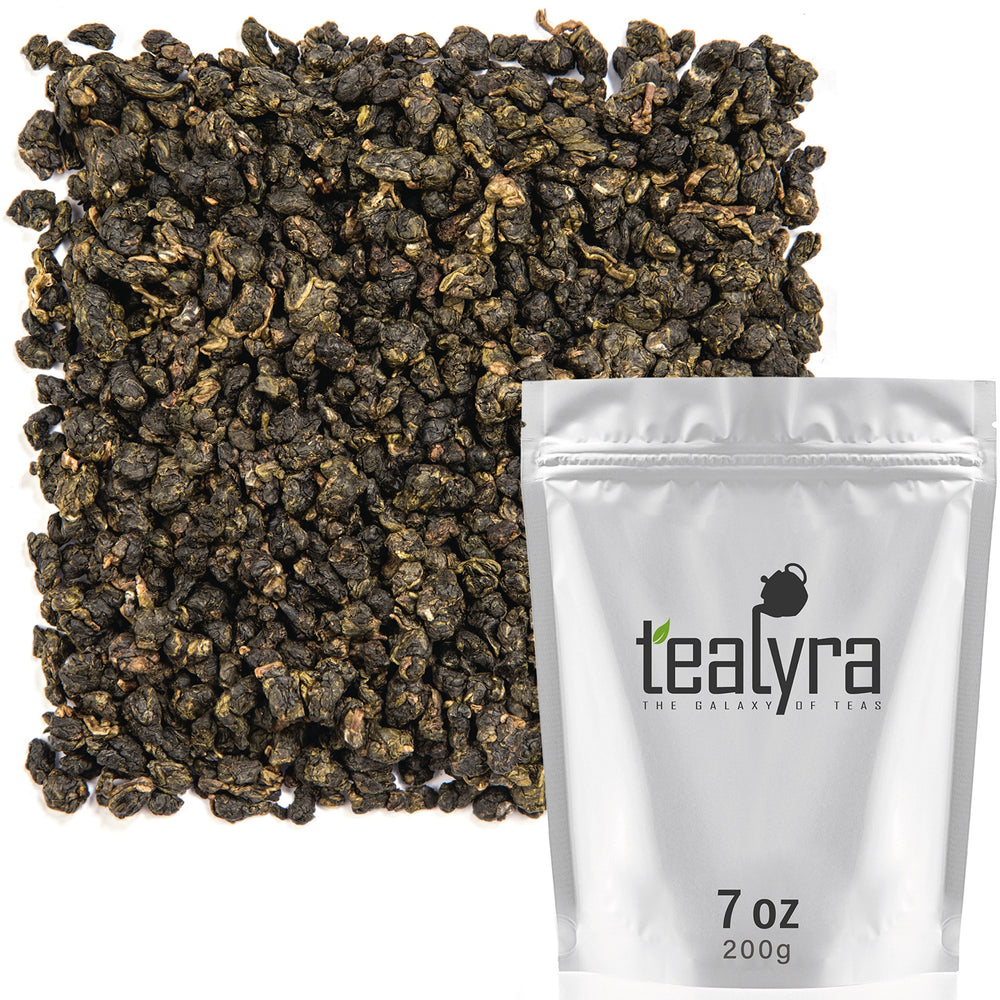 Tealyra front packaging showing 200g pouch and clear label, highlights freshness