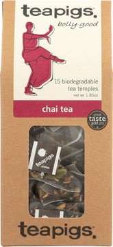 teapigs front packaging showing 15-count box and clear branding, easy choice