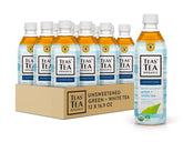 Teas' Tea front bottle label showing brand and unsweetened green white tea benefits