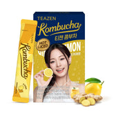 TEAZEN front packaging showing lemon ginger sticks for easy identification and convenience