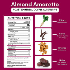 Teeccino ground almond amaretto chicory close-up texture for brewing