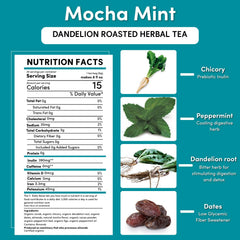 Teeccino tea bag close-up revealing dense 6g herb fill for richer flavor