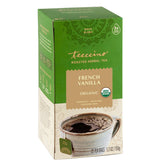 Teeccino front packaging showing french vanilla flavor and benefits