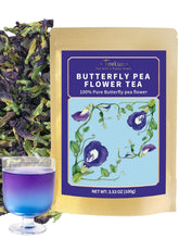 TeeLux front packaging showcasing whole butterfly pea flowers and freshness