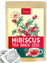 TeeLux front packaging showing 100-count box and bold red hibiscus benefit
