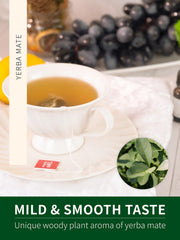 TeeLux loose yerba mate leaves detail showing natural Argentine leaves freshness