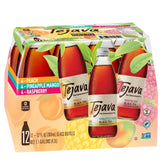 Tejava 12-pack front packaging showing variety and premium glass benefit