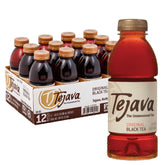 Tejava front packaging 16.9 fl oz bottle shows clear unsweetened branding and convenience