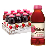 Tejava raspberry front packaging showing bottle and brand benefits
