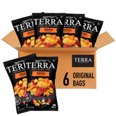 Terra front packaging showing six 5 oz bags and clear product benefit