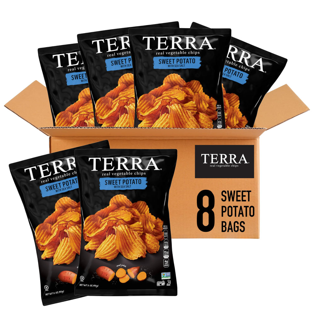 Terra front packaging showing 8-pack convenience and brand appeal
