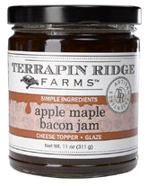 terrapin ridge jar front view showing apple maple bacon jam branding and use