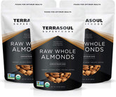 Terrasoul Superfoods front packaging showing three 2 lb resealable bags and organic label