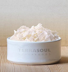Terrasoul Superfoods chips in a bowl on a breakfast bowl adding crunchy topping