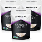 Terrasoul Superfoods front packaging showing three 12 oz bags and organic badge